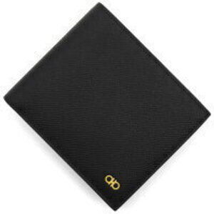 Salvatore Ferragamo Double Gancini Bifold Wallet Black NERO